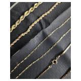 Chain Necklaces & Bracelet - Assorted Gold & Silver Styles