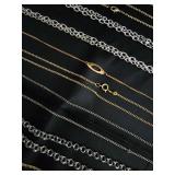 Chain Necklaces - Silver & Gold Mix, Assorted Styles & Clasps