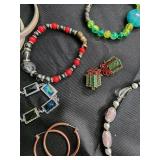 Costume Jewelry Assortment - Bracelets, Necklaces & Beads