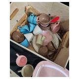 Marcrest Melmac Dinnerware Set - Pastel Teacups, Saucers & Plates (Assorted Colors)