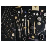 Assorted Watches & Jewelry - Vintage Costume Pieces Collection