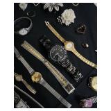 Assorted Watches & Jewelry - Vintage Costume Pieces Collection