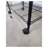 Black 3-Tier Wire Shelving Rack on Casters - Mobile Storage Shelf