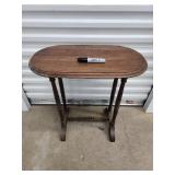 Antique Oval Side Table with Turned Legs