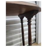 Antique Oval Side Table with Turned Legs