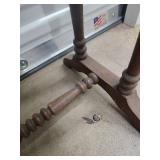 Antique Oval Side Table with Turned Legs