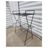 Wire Shelf Rack - 2-Tier, Black Metal