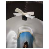 Stetson Beige Cowboy Hat with Feather Band - Size 7 1/2