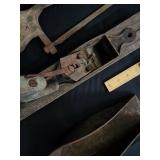 Vintage Woodworking Tools - Hand Planes, Saws, Brace, Ruler, Flashlight