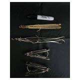 Assorted Stainless Steel Wire Hangers Set with Wooden Rod