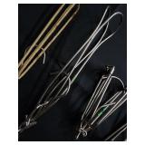 Assorted Stainless Steel Wire Hangers Set with Wooden Rod