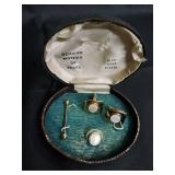 JewelLine Originals Mother of Pearl Cufflinks & Ring Set - 18K Gold Plated