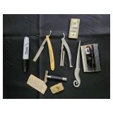 Vintage Shaving Razor Collection: Hackett Waltham Safety Razor & Antique Straight Razors