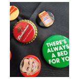 Budweiser Bottle Cap Collection & Promo Pins (Assorted Designs)