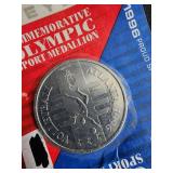 US Olympic Pins & Commemorative Medallion Set - 1990s-1996, Mixed Pins & Coin