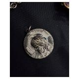 Sharp Quartz Watch with Lutheran Medal Pendant, Moriarty Crest & Fleur-de-Lis Jewelry