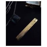 Assorted Gold-Tone Jewelry - Cufflinks, Tie Clips, Money Clips & Pendants