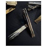 Assorted Gold-Tone Jewelry - Cufflinks, Tie Clips, Money Clips & Pendants