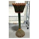 Vintage 30" Wicker Plant Stand