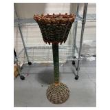 Vintage 30" Wicker Plant Stand