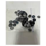 Vintage Lot of Metal Work Clothes Buttons over 110 Buttons