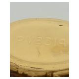 Vintage PV France Yellow Ware Hen on Nest 5" Ceramic Beautiful Colors