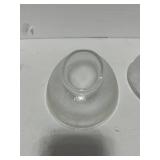 7" Clear Glass Hen on Nest with Red Comb