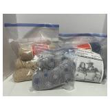 Yarn and Patterns: 2 Mary Maxim Patterns Tan Grey and Blue