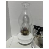 Vintage Oil Lamp with Wall Bracket and Reflector