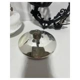 Vintage Oil Lamp with Wall Bracket and Reflector