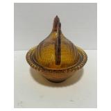 7" Amber Hen on Nest