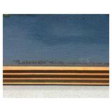 1974 Avon Framed Needlepoint "Lakescape"  28" X 32"