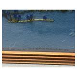 1974 Avon Framed Needlepoint "Lakescape"  28" X 32"
