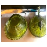 7" Green Hen on Nest