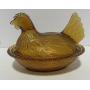 7" Amber Hen on Nest