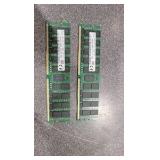 Lot of Used 128GB Of Ram (605273) Two 64GB DDR4 ECC Memory, UNTESTED/AS IS