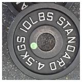 Standard Black Steel 10lb. Plate Set