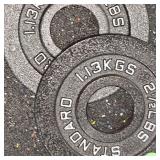 Standard Black Steel 2.5lb. Plate Set