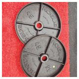 Rogue Black Steel 45lb. Plate Set