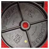 Rogue Black Steel 45lb. Plate Set