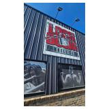 This lot for information only-Olivia Weight Gym Liquidation Quality Equipme, Barbells, Steel Weights, Tanning Bed-Astroturf-Stationary Bike-Treadmill