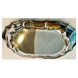 Canada U.S.A. Silver Plate Serving Tray Set - Assorted Oval & Round Trays