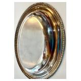 Canada U.S.A. Silver Plate Serving Tray Set - Assorted Oval & Round Trays