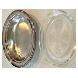Canada U.S.A. Silver Plate Serving Tray Set - Assorted Oval & Round Trays
