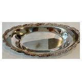 Canada U.S.A. Silver Plate Serving Tray Set - Assorted Oval & Round Trays