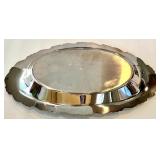 Canada U.S.A. Silver Plate Serving Tray Set - Assorted Oval & Round Trays