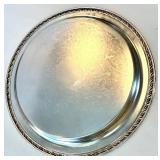 Canada U.S.A. Silver Plate Serving Tray Set - Assorted Oval & Round Trays