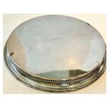 Canada U.S.A. Silver Plate Serving Tray Set - Assorted Oval & Round Trays