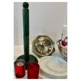 Minnesota Kitchen Towel - Paper Towel Holder, 2 Candle Holders, Silver Bowl, Ceramic Bowl & Forks
