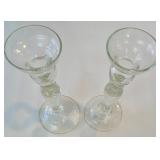 Antique Porcelain-Head Doll in Purple Gingham Dress & Orange Ribbon, Vintage Refrigerator Glass Butter Dish & Wreath